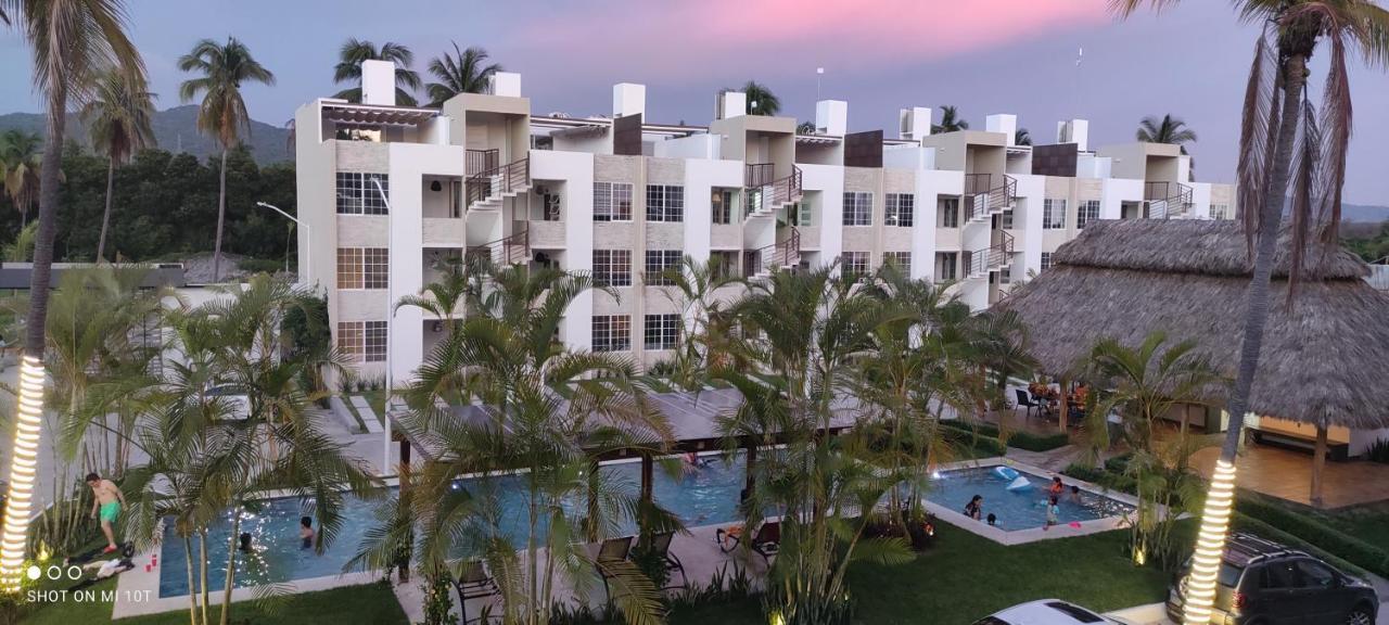Moderno Depa Con Terraza Y Vista Extraordinaria Apartment Манзанило Екстериор снимка